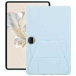 For Honor Pad 9 12.1 2023 Folding Magnetic Holder Acrylic Leather Back Tablet Case(Sky Blue)