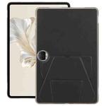 For Honor Pad 9 12.1 2023 Folding Magnetic Holder Acrylic Leather Back Tablet Case(Black)