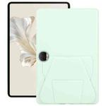 For Honor Pad 9 12.1 2023 Folding Magnetic Holder Acrylic Leather Back Tablet Case(Light Green)