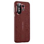 For vivo S30 Cloud Dragon Pattern Plain Leather PC Phone Case(Red)