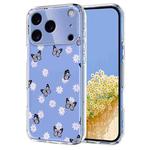 For iPhone 17 Pro Max Flower Pattern Painted TPU Phone Case(Little Butterfly)
