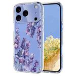 For iPhone 17 Pro Max Flower Pattern Painted TPU Phone Case(Wisteria)
