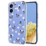 For iPhone 17 Flower Pattern Painted TPU Phone Case(Little Butterfly)