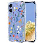 For iPhone 16 Flower Pattern Painted TPU Phone Case(Daisy)