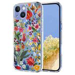 For iPhone 15 Plus Flower Pattern Painted TPU Phone Case(lily)