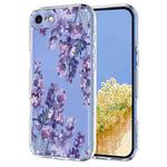For iPhone SE 2022 / 2020 / 8 / 7 Flower Pattern Painted TPU Phone Case(Wisteria)
