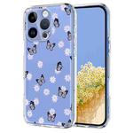 For iPhone 13 Pro Flower Pattern Painted TPU Phone Case(Little Butterfly)