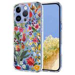 For iPhone 13 Pro Flower Pattern Painted TPU Phone Case(lily)