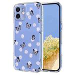 For iPhone 12 mini Flower Pattern Painted TPU Phone Case(Little Butterfly)