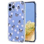 For iPhone 11 Pro Flower Pattern Painted TPU Phone Case(Little Butterfly)