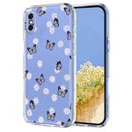 For iPhone XS Max Flower Pattern Painted TPU Phone Case(Little Butterfly)