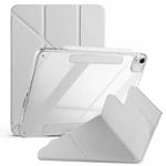 For iPad Air 11 2024 / 2025 Magnetic Detachable Dual-Clasp Acrylic Deformation Leather Tablet Case(Grey)