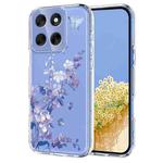 For Motorola Moto G86 5G Flower Pattern Painted TPU Phone Case(Violet)