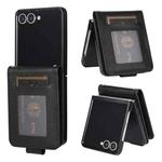 For Samsung Galaxy Z Flip7 5G 3-Card Slots Multifunctional Leather Phone Case(Black)