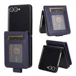 For Samsung Galaxy Z Flip7 5G 3-Card Slots Multifunctional Leather Phone Case(Blue)