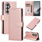 For Samsung Galaxy Z Fold7 5G 3-Card Slots Multifunctional Leather Phone Case(Rose Gold)
