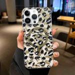 For iPhone 13 Pro Leopard MagSafe Dual-side Laminating IMD Phone Case(Black Brown)