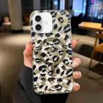 For iPhone 16 Plus Leopard MagSafe Dual-side Laminating IMD Phone Case(Black Brown)