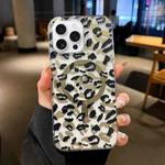 For iPhone 16 Pro Max Leopard MagSafe Dual-side Laminating IMD Phone Case(Black Brown)