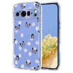 For Google Pixel 9 / 9 Pro / 10 / 10 Pro Flower Pattern Painted TPU Phone Case(Little Butterfly)