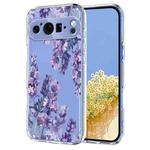 For Google Pixel 9 / 9 Pro / 10 / 10 Pro Flower Pattern Painted TPU Phone Case(Wisteria)