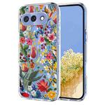 For Google Pixel 9a Flower Pattern Painted TPU Phone Case(lily)