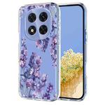 For Redmi Note 14 Pro 5G / 14 Pro+ 5G Flower Pattern Painted TPU Phone Case(Wisteria)