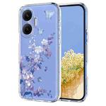 For Redmi Turbo 4 Pro 5G / Poco F7 5G Flower Pattern Painted TPU Phone Case(Violet)