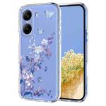 For Redmi Turbo 4 5G / Poco C71 4G Flower Pattern Painted TPU Phone Case(Violet)