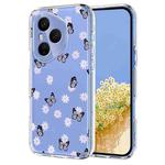 For Honor 400 Pro Global 160.8mm Flower Pattern Painted TPU Phone Case(Little Butterfly)
