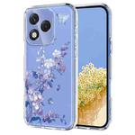 For Honor 400 Lite Global Flower Pattern Painted TPU Phone Case(Violet)