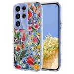 For Samsung Galaxy S23 Ultra 5G Flower Pattern Painted TPU Phone Case(lily)