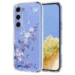 For Samsung Galaxy S24 FE 5G Flower Pattern Painted TPU Phone Case(Violet)