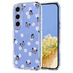 For Samsung Galaxy S24 FE 5G Flower Pattern Painted TPU Phone Case(Little Butterfly)
