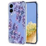 For Samsung Galaxy S25 Edge 5G Flower Pattern Painted TPU Phone Case(Wisteria)