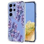 For Samsung Galaxy S25 Ultra 5G Flower Pattern Painted TPU Phone Case(Wisteria)