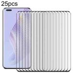 For Honor Magic5 Pro 25pcs Full Glue 9H HD 3D Curved Edge Tempered Glass Film(Black)