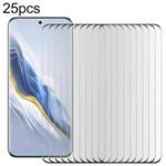 For Honor Magic6 25pcs Full Glue 9H HD 3D Curved Edge Tempered Glass Film(Black)