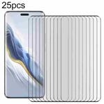 For Honor Magic6 Pro 25pcs Full Glue 9H HD 3D Curved Edge Tempered Glass Film(Black)