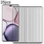 For Honor Magic7 Lite 25pcs Full Glue 9H HD 3D Curved Edge Tempered Glass Film(Black)
