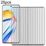 For Honor X9b 25pcs Full Glue 9H HD 3D Curved Edge Tempered Glass Film(Black)