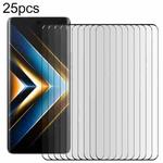For Honor X50 GT 25pcs Full Glue 9H HD 3D Curved Edge Tempered Glass Film(Black)