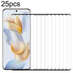 For Honor 400 Pro Global 160.8mm 25pcs Full Glue 9H HD 3D Curved Edge Tempered Glass Film(Black)