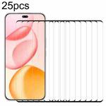 For Honor 90 25pcs Full Glue 9H HD 3D Curved Edge Tempered Glass Film(Black)