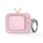 For AirPods Pro 2 Retro TV Bluetooth Earphone Silicone Protective Case(Pink)