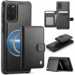 For Samsung Galaxy S20+ JEEHOOD J09 Buckle Card Bag MagSafe Magnetic Style RFID Leather Phone Case(Black)