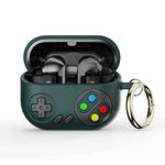For Samsung Galaxy Buds3 / Buds3 Pro Retro Game Console Style Earphone Silicone Protective Case(Dark Green)