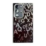 For Samsung Galaxy S25 Ultra 5G Side Carbon Fiber Pattern Electroplated TPU Phone Case(Black White Letters)