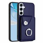 For Samsung Galaxy A26 5G Organ Card Bag Ring Holder Phone Case(Blue)