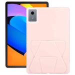 For Lenovo Xiaoxin Pad 11 2025 Folding Magnetic Holder Acrylic Leather Back Tablet Case(Pink)